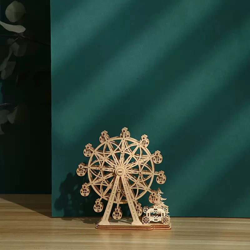 DIY 3D Wooden Puzzle Ferris Wheel – Mechanical Model Building Kit