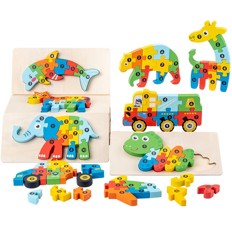 Personalized Wooden Toddler Puzzle β Custom Name or Message Educational Toy