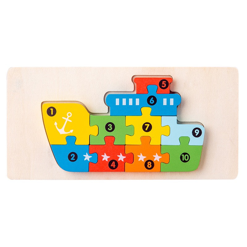 Personalized Wooden Toddler Puzzle β Custom Name or Message Educational Toy