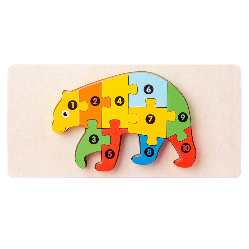 Personalized Wooden Toddler Puzzle β Custom Name or Message Educational Toy
