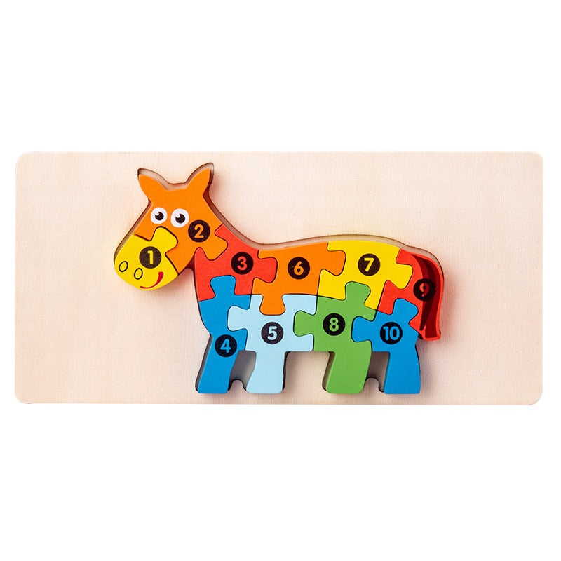 Personalized Wooden Toddler Puzzle β Custom Name or Message Educational Toy