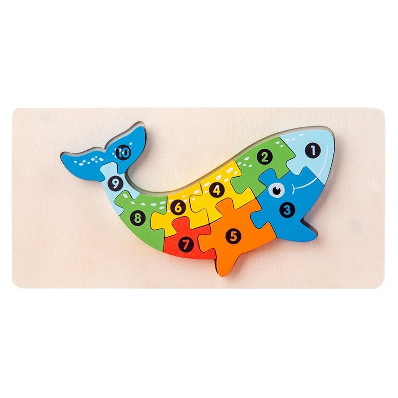 Personalized Wooden Toddler Puzzle β Custom Name or Message Educational Toy