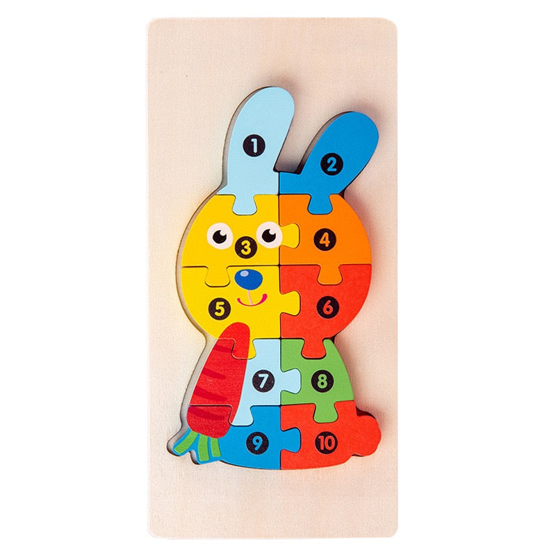 Personalized Wooden Toddler Puzzle β Custom Name or Message Educational Toy