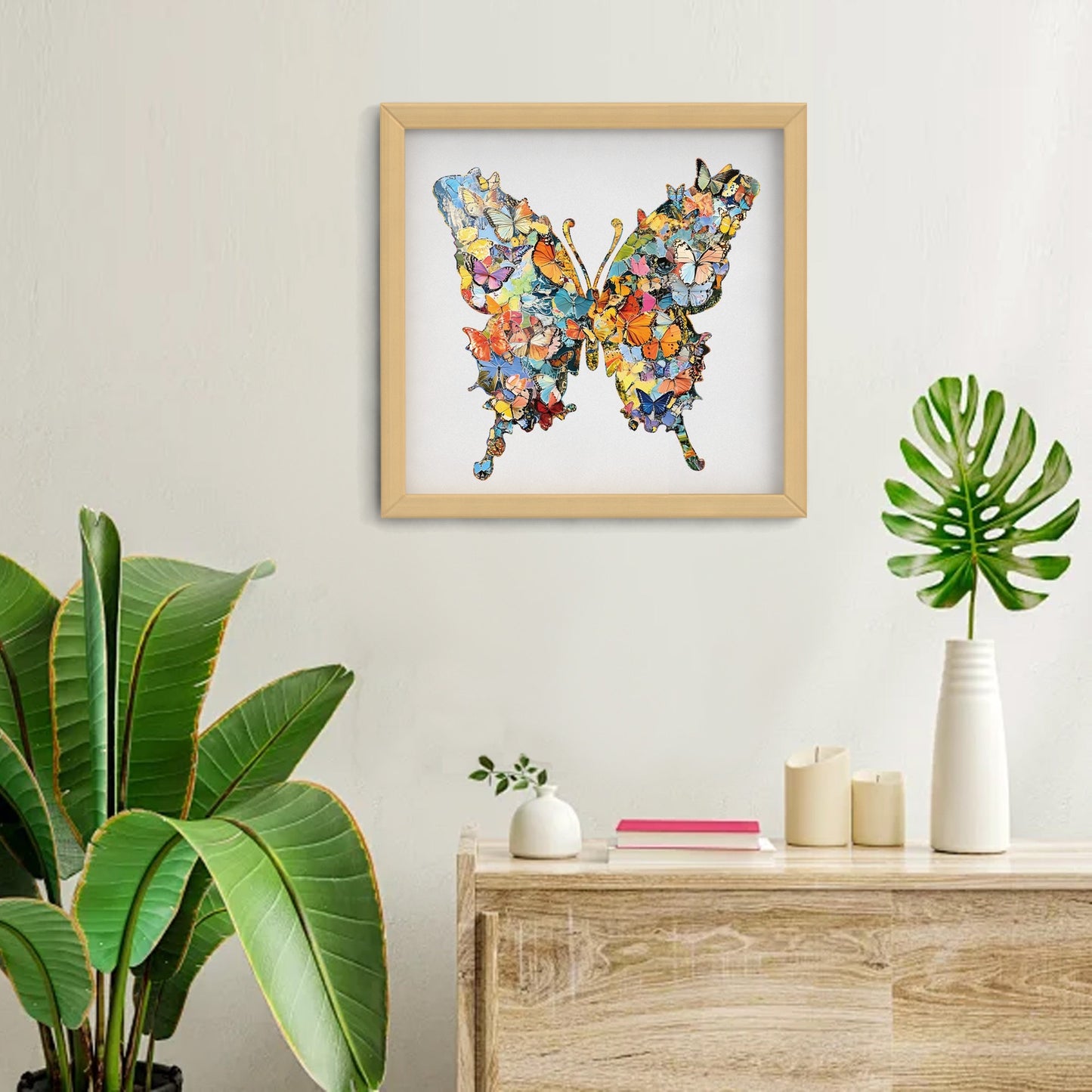Butterfly Wooden Jigsaw Puzzle – Colorful Whimsy Shape Puzzle for Adults & Kids