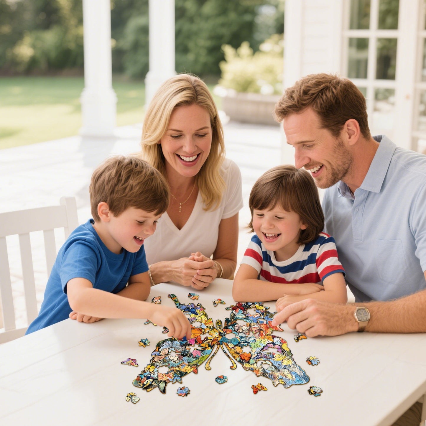 Butterfly Wooden Jigsaw Puzzle – Colorful Whimsy Shape Puzzle for Adults & Kids