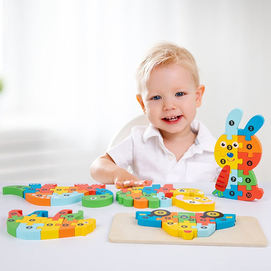 Personalized Wooden Toddler Puzzle – Custom Name or Message Educational Toy