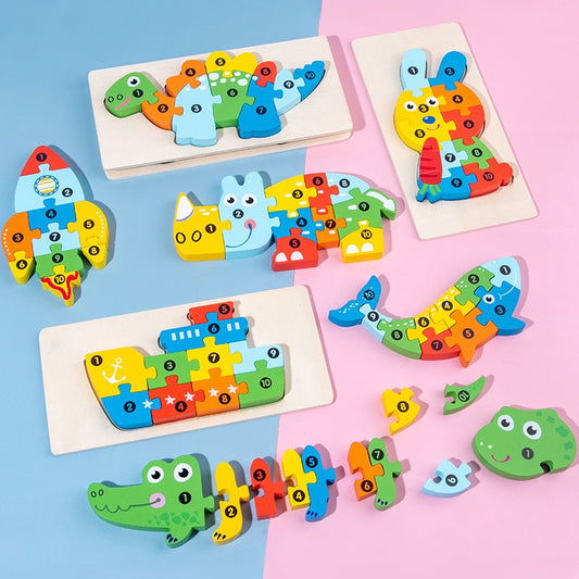 Personalized Wooden Toddler Puzzle – Custom Name or Message Educational Toy